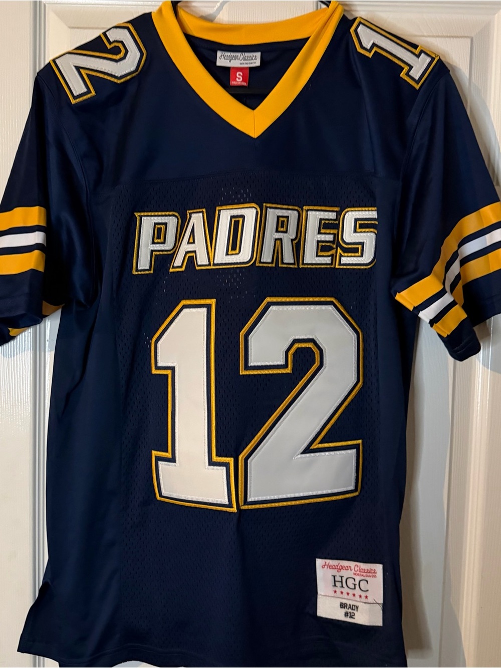 Tom Brady Padres #12 Navy high school Jersey Top - HGC